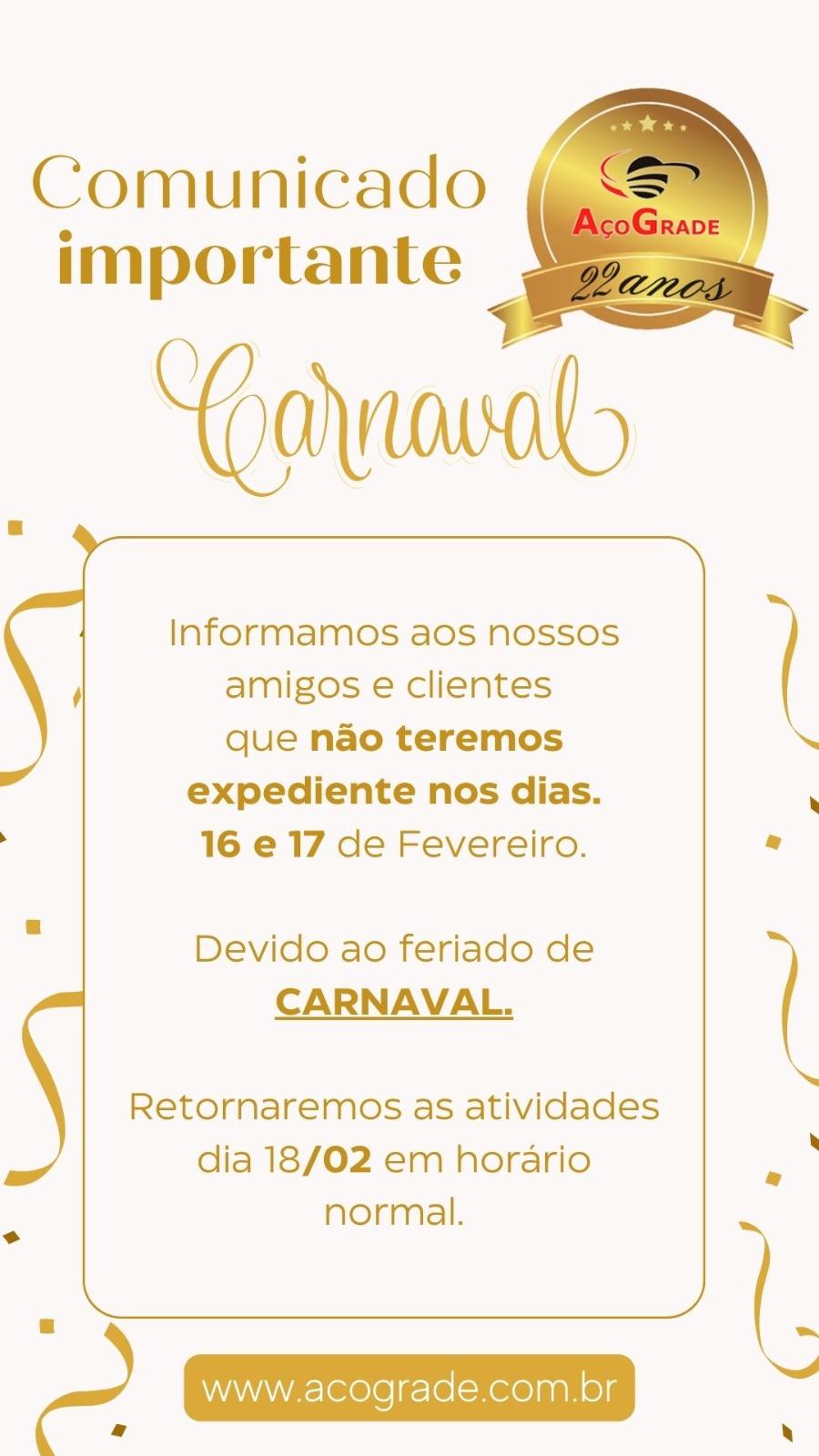 Comunicado Carnaval
